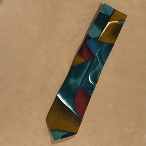 Vintage Men’s Florenzi Collection Abstract Multicolor Polyester Tie.